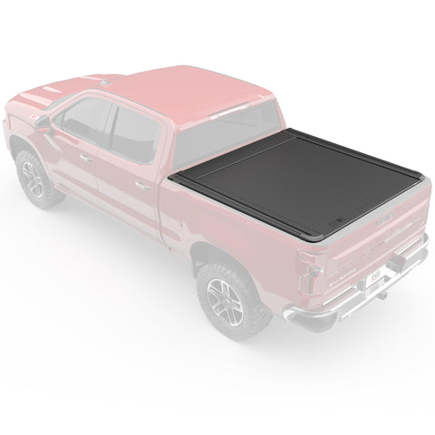EGR RT039603ML RollTrac Manual Retratable Bed Cover Compatible with Chevrolet Silverado Short Box - Non-HD, Black
