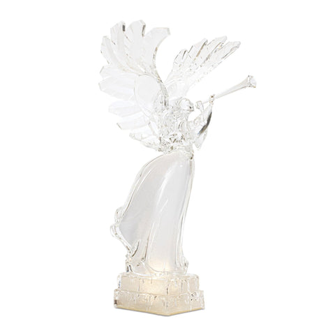 Melrose LED Lighted Angel with Trumpet Christmas Decoration - 16.5"