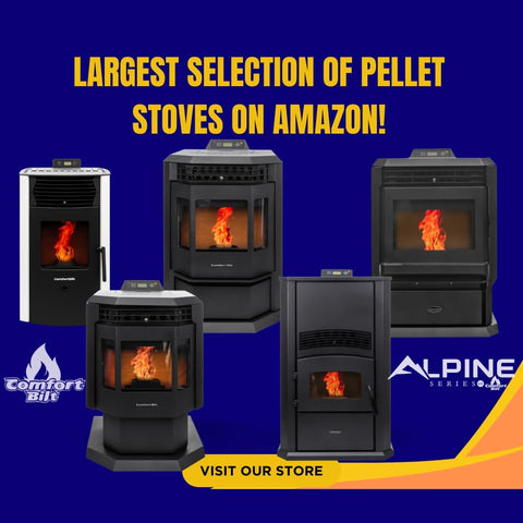 HP22-N Pellet Stove Black EPA Approved Smart Controller 80 Lb. Hopper