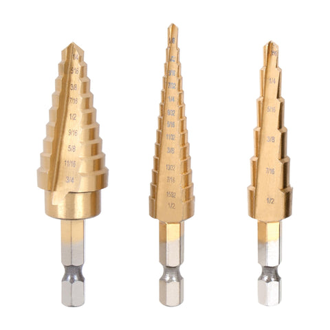 Performance Tool W9003 3-Piece Step Drill Set