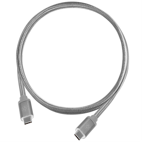 USB 3.1 Gen 2 Type-C to Type-C with E-Marker IC and Support PD Function Cable,1 Meter, Nylon Braided and Aluminum Shell, Charcoal
