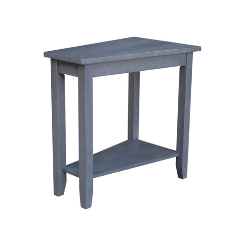 International Concepts Keystone Wood Accent Table in Heather Gray Antique Washed
