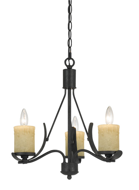 Cal 3 Light Morelis Chandelier, Black Smith (FX-3561/3)