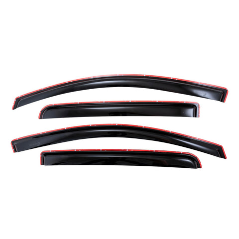 TrailFX Window Vents Fits Chevrolet Colorado 2015-2022 Crew Cab in-Channel Smoked Rainguards 4-Piece Low Profile Acrylic Rainguard Set TrailFX 4995IC