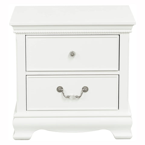 Leavitt 2-Drawer White Nightstand (24.5 in. H x 24.0 in. W x 15.5 in. D)