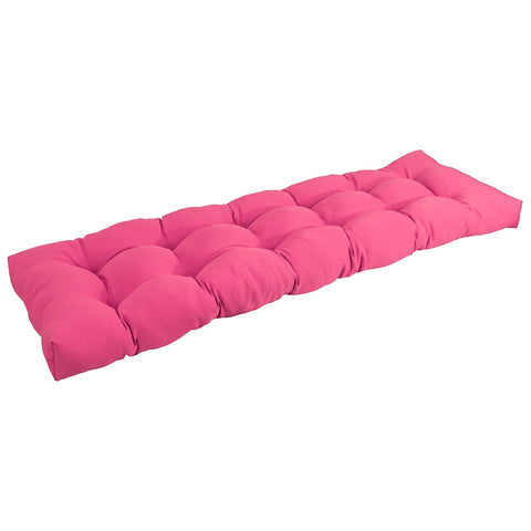 Blazing Needles Twill Tufted Bench Cushion, 60" x 19", Bery Berry 1 Count
