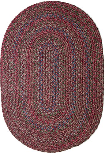 Rhody Rug Sophia SO45 Burgundy Red 10' x 13' Oval - Braided Area Rug, Home Decor, Floor Mat or Bedroom Rug - Easy Care, Ideal for High Traffic Areas in Hallway and Living Room - Made in USA