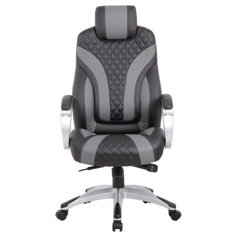 Oakestry Office Executive Hinged Arm Chair Black/Grey Ergonomic Chair with Adjustable Armrests and Comfortable Seating for Home Office Conference Rooms and Corporate Offices for Professional Use