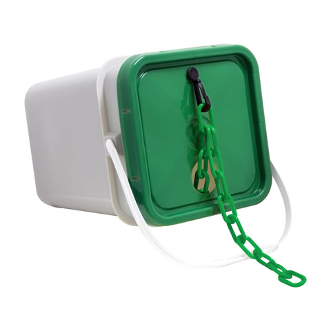 Mr. Chain Plastic Barrier Chain Pail, Green, 3-Inch Link Diameter, 70-Foot Length (80004-P)
