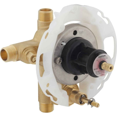 KOHLER 11748-KS-NA Rite-Temp 1/2" Pressure-Balancing Valve with Push-Button Diverter and Screwdriver Stops, For Showerheads and Handshowers