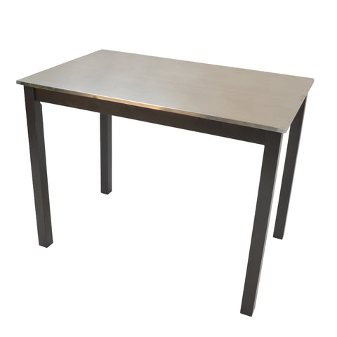 Carter Stainless Steel Top Bar Table - Black
