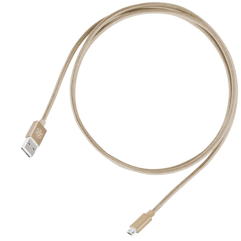 SilverStone Technology Micro USB Cable for Most Smartphones/LG/Samsung/Reversible USB-A/Reversible Micro USB-B / 1000MM - Gold - CPU01G