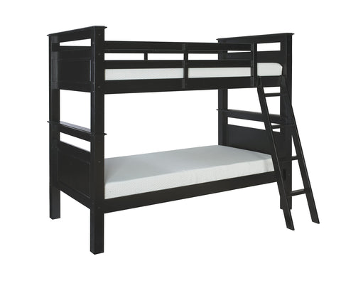 Powell Black Bunk Bed, Twin,