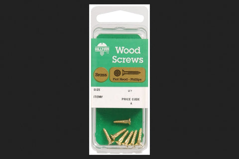 Hillman No. 10 x 3/4 in. L Phillips Flat Head Brass Wood Screws 3 pk