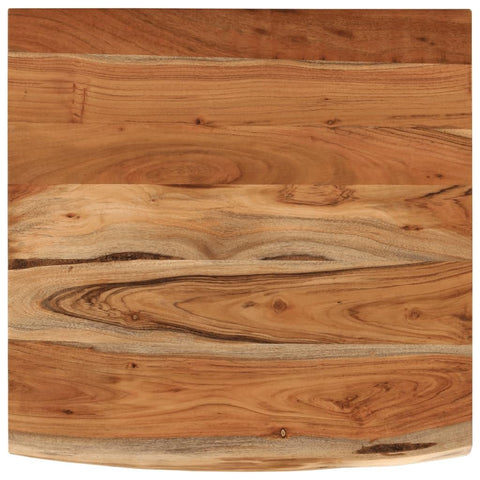 vidaXL Rustic Floating Wall Shelf 16X16In Solid Acacia Wood Live Edge Design for Space Saving Display in Living Room Or Office Wooden Mounted Hanging Home Storage