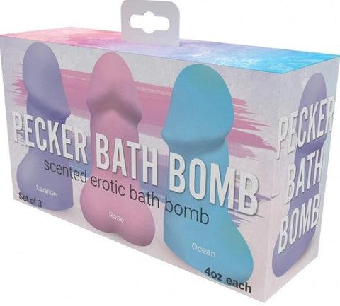 Pecker Bath Bomb 3 Pack Scented Lavender Rose & Ocean