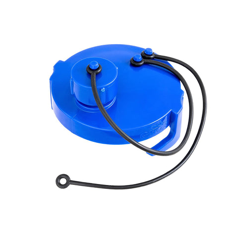 Duraflex Sewer Cap 22199, 3 Inch Termination Cap with Bayonet Hook, Blue, ABS Plastic, Retail Packaging