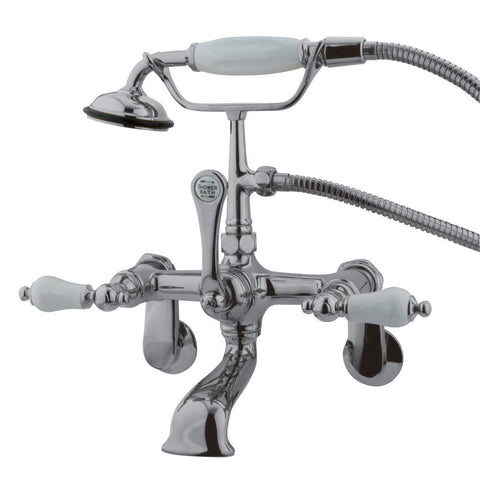 Kingston Brass CC56T1 Vintage Adjustable Center Wall Mount Tub Faucet, Polished Chrome