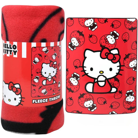 Hello Kitty Red 45x60” Fleece Throw – Soft, Cozy, and Stylish