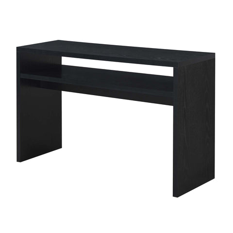 Convenience Concepts Northfield Deluxe Console Hall Table 48" - Modern, Minimalist Narrow Sofa Display Accent With Storage Shelf for Contemporary Living Room, Entryway, or Hallway, Black