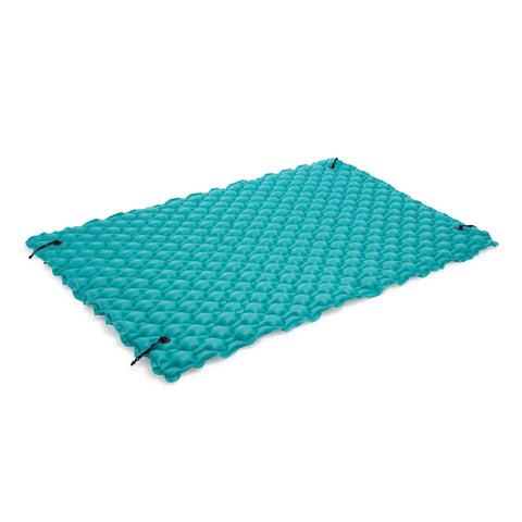 Intex 56841EP Giant Inflatable Floating Water Mat Relaxing Platform Pad for Pools and Lakes with 4 Connect 'n Float Connectors, Teal