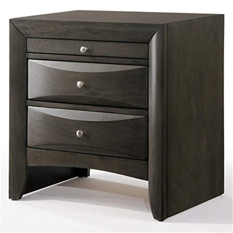 Acme Ireland 2 Drawer Nightstand in Gray Oak