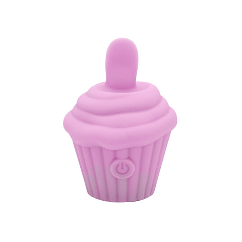 Natalie's Toy Box Cake Eater Clit Flicker Stimulator, Rechargeable Waterproof Massager for Clitoral, Vaginal or Nipple Stimulation, 10 Functions, ABS Silicone Adult Sex Toy (Pink)