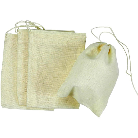 Regency Wraps 100% Cotton Drawstring Bags, Spice & Tea, 3 X 4, 4 Pack