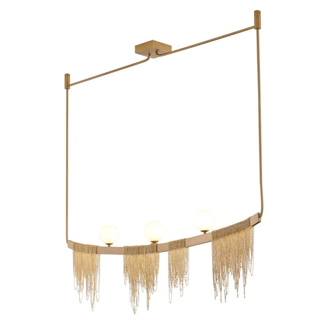 BETHEL INTERNATIONAL DC01C54G 3-Light Chandelier, Gold