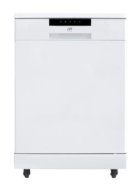 SPT SD-6513W 24? Wide Portable Dishwasher with ENERGY STAR, 6 Wash Programs, 10 Place Settings and Stainless Steel Tub – White