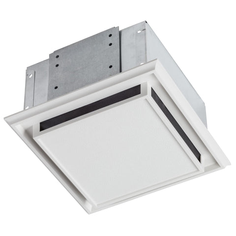Broan 682 Bathroom Ventilation Fan with Charcoal Filter and White Plastic-Grille