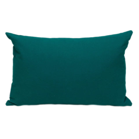 Parkland Collection Transitional Solid Green Rectangle 18" x 12" Throw Pillow