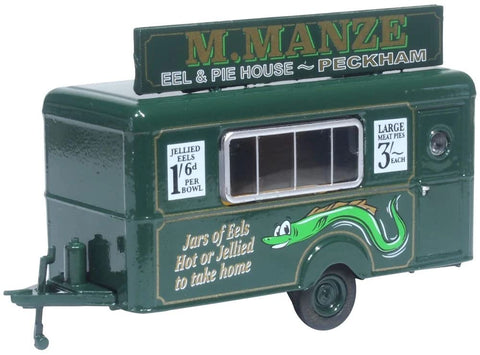 Mobile Food Trailer M. Manze EEL and Pie House - Peckham 1/87 (HO) Scale Diecast Model by Oxford Diecast 87TR018