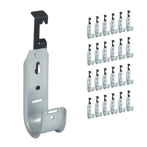 ICC Batwing J Hook 1-5/16” Without Retainer Clip - Galvanized Steel Cable Management Hooks for Hanging Cable to Hanger Wire and Threaded Rod - Rust-Resistant, EIA and TIA Compliant, 1-5/16 in 25 Pack