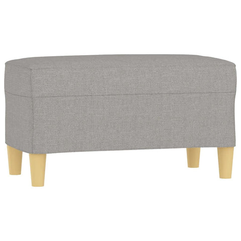 vidaXL Bench Light Grey Fabric (100% Polyester), Plywood, Foam