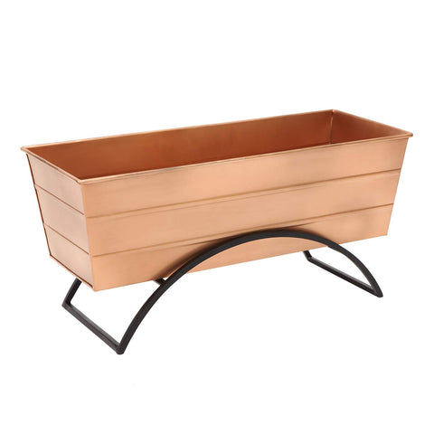 Achla Designs C-20C-S Odette Medium Copper Flower Window Box with Stand