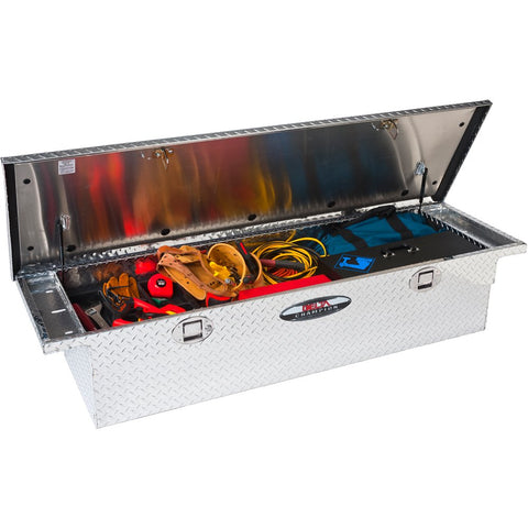 Crescent JOBOX Gear-Lock™ Black Aluminum Low-Profile Single Lid Fullsize Crossover Truck Box - 1-351002