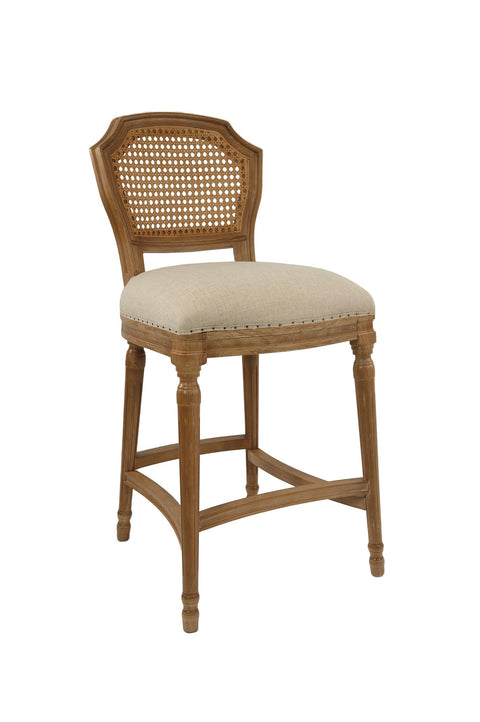 Wilbrandt Hight Back Wood Bar Stool [Weathered Brush Nature]