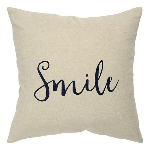 Rizzy Home Sentiment 20" x 20" Poly Pillow with Cotton Canvas Cover-Natural