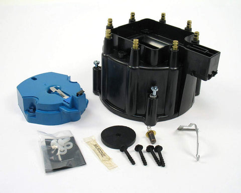 Pertronix D4000 Flame-Thrower Black HEI Distributor Cap and Rotor Kit