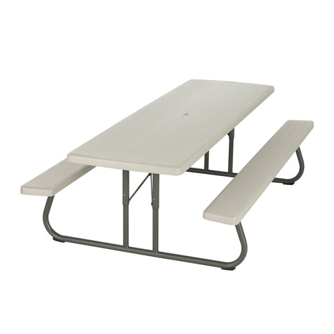 Lifetime 80123 Folding Picnic Table and Benches, 8'