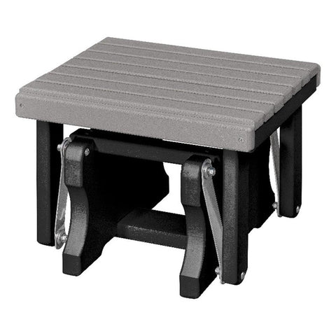 American Furniture Classics Gliding Ottoman in Light Gray/Black Made in the USA