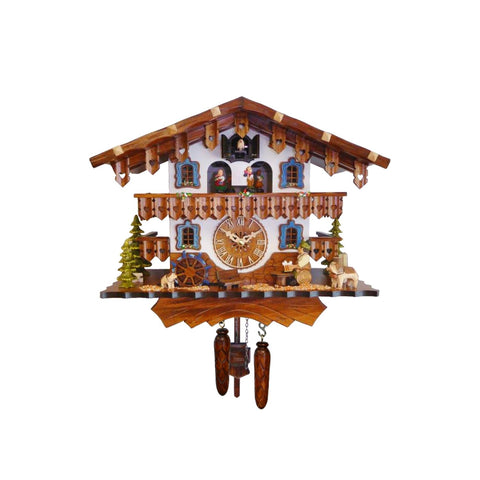 Alexander Taron Importer 447QMT Engstler Battery-Operated Cuckoo Clock-Full Size-12.5" H x 15" W x 8" D, Mini, Brown
