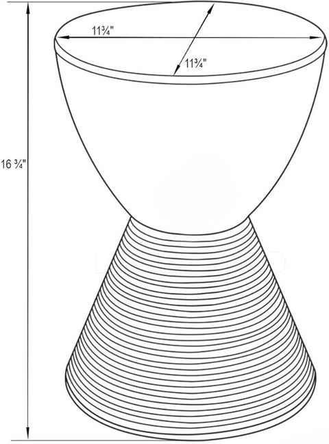Green Modern Side Table ABS Shell Compact Hourglass Drum End Table with Removable Lid Storage for Indoor Outdoor Use Accent Furniture 16.75H x 11.75W x 11.75D Boyd Series