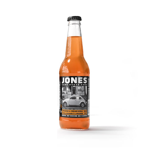 One(1) Single Bottle - Jones Soda Co. Orange Cream Soda Flavor | 100% Cane Sugar Soda | Craft Soda Pop | Soda Soft Drinks | Glass Bottle Soda