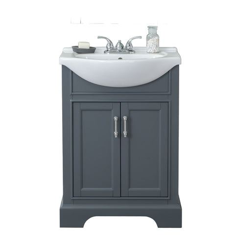 Legion Furniture WLF6046 Bathroom Vanity, 24", Dark Grey
