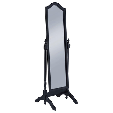 Coaster Home Furnishings - Cabot - Wood - Cheval Standing Mirror with Swivel Base, Full-Length Viewing and Arched Top - Bedroom, Bedroom, Entryway & Dressing Area & Dressing Area - Black - 950801