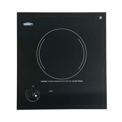 Summit 12" Single Burner Electric Cooktop. 115 Volt Radiant Cooktop, ADA Compliant, Black- CR1115