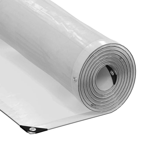 vidaXL Tarpaulin with Eyelets Transparent 9.84 x 9.84 ft Polyethylene, Rectangular Outdoor Cover for Your Garden and Patio, Breathable tarp, Perfect Weather Shield