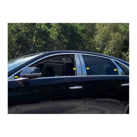 QAA is Compatible with 2013-2020 Cadillac XTS 8 Piece Stainless Pillar Post Trim PP53247